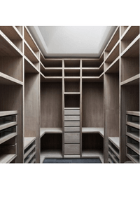 П-образная гардеробная комната в классическом стиле Черногорск