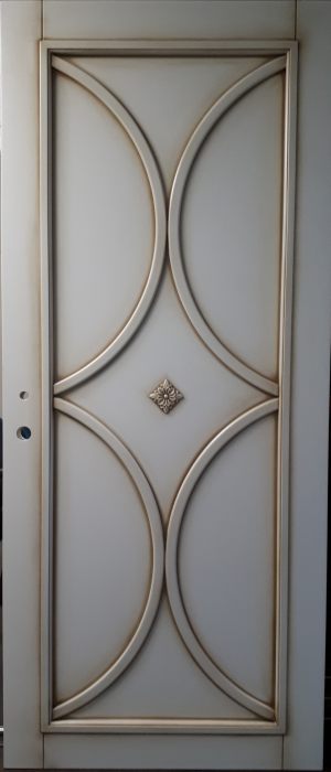 Межкомнатная дверь в профиле массив (эмаль с патиной) Черногорск
