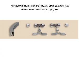 Направляющая и механизмы верхний подвес для радиусных межкомнатных перегородок Черногорск